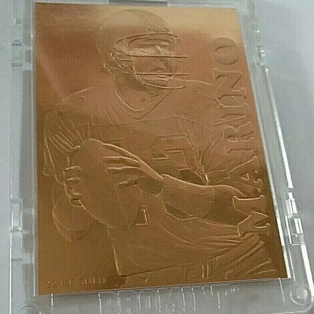 ProMint 22K Gold Dan Marino Miami Dolphins Football Card Rare Ser.# 013633 - Picture 3 of 11